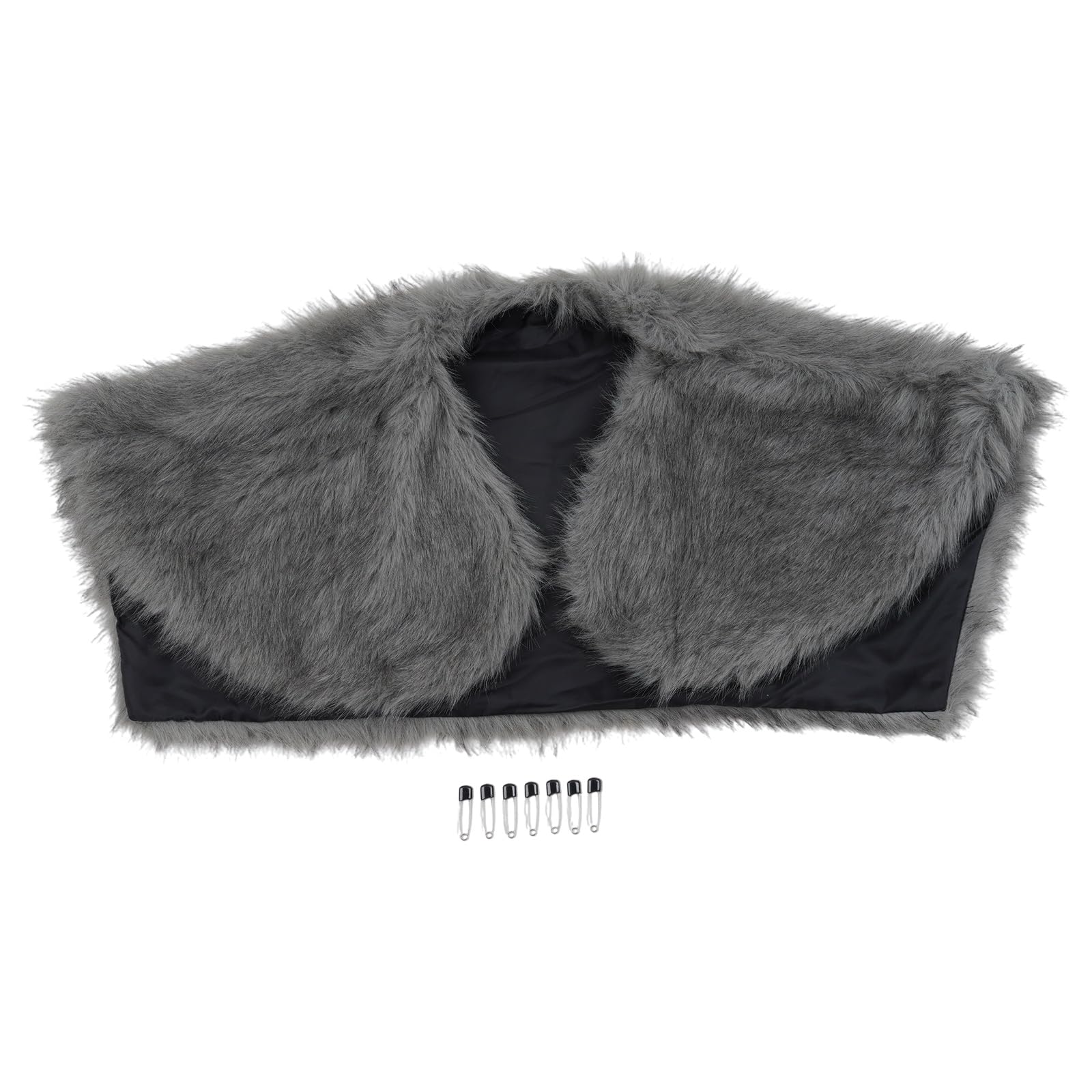 MICFENY Artificial Furs Lined Historical Capes Themed Costume Props Halloween Mens Costumes For Renaissances Fairs Cold Weather