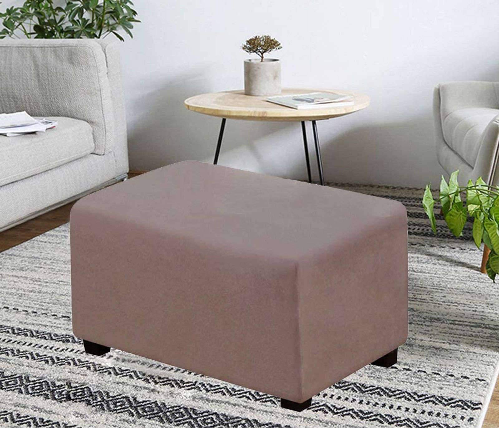 JHLD Copri Pouf Elasticizzato, Rettangolare Copertura - 5