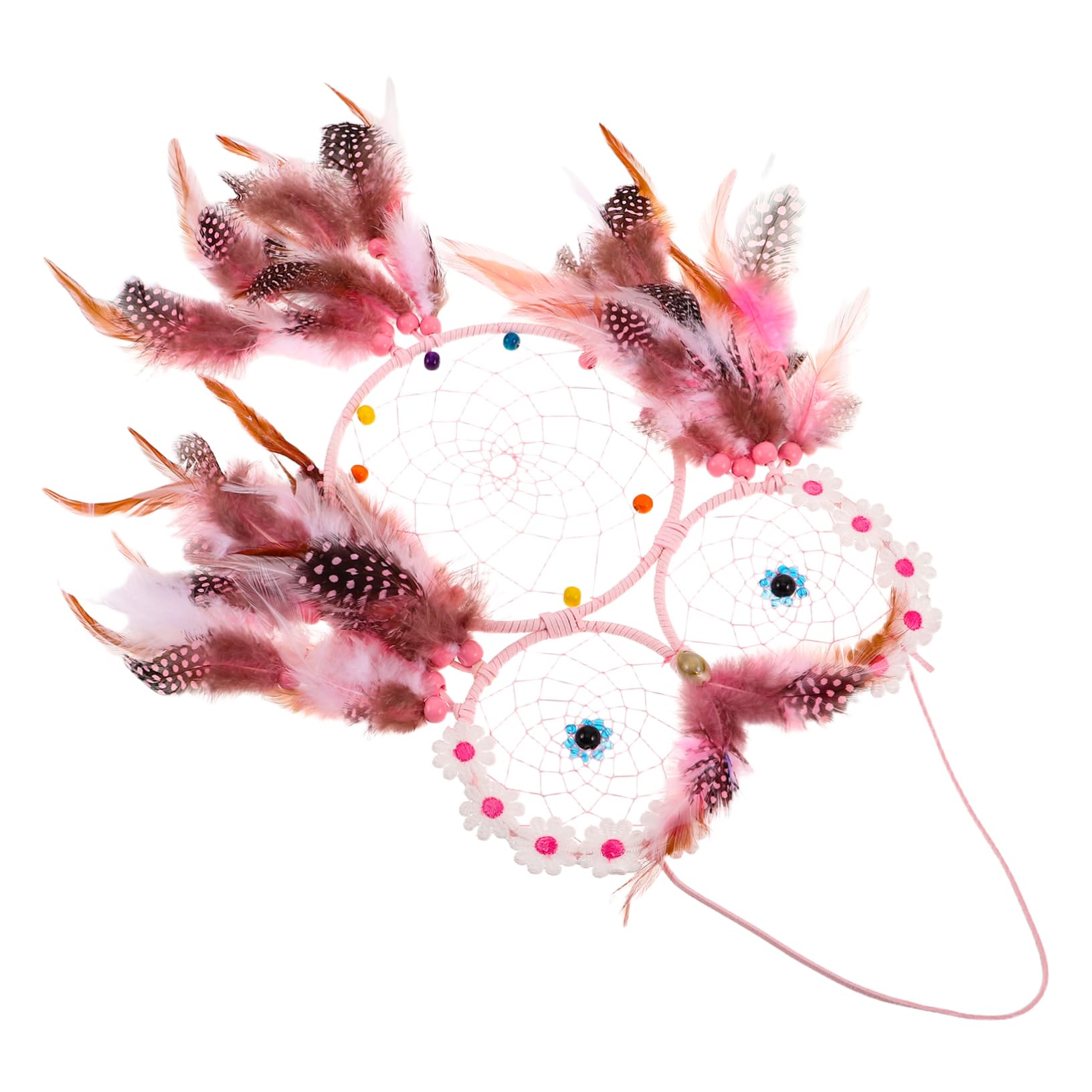 STOBAZA Owl Dream Catcher Wall Hanging Decor Whimsical Owl Shaped Bedroom Ornament for Easy to Install Boho Style Home Decoration for Rooms