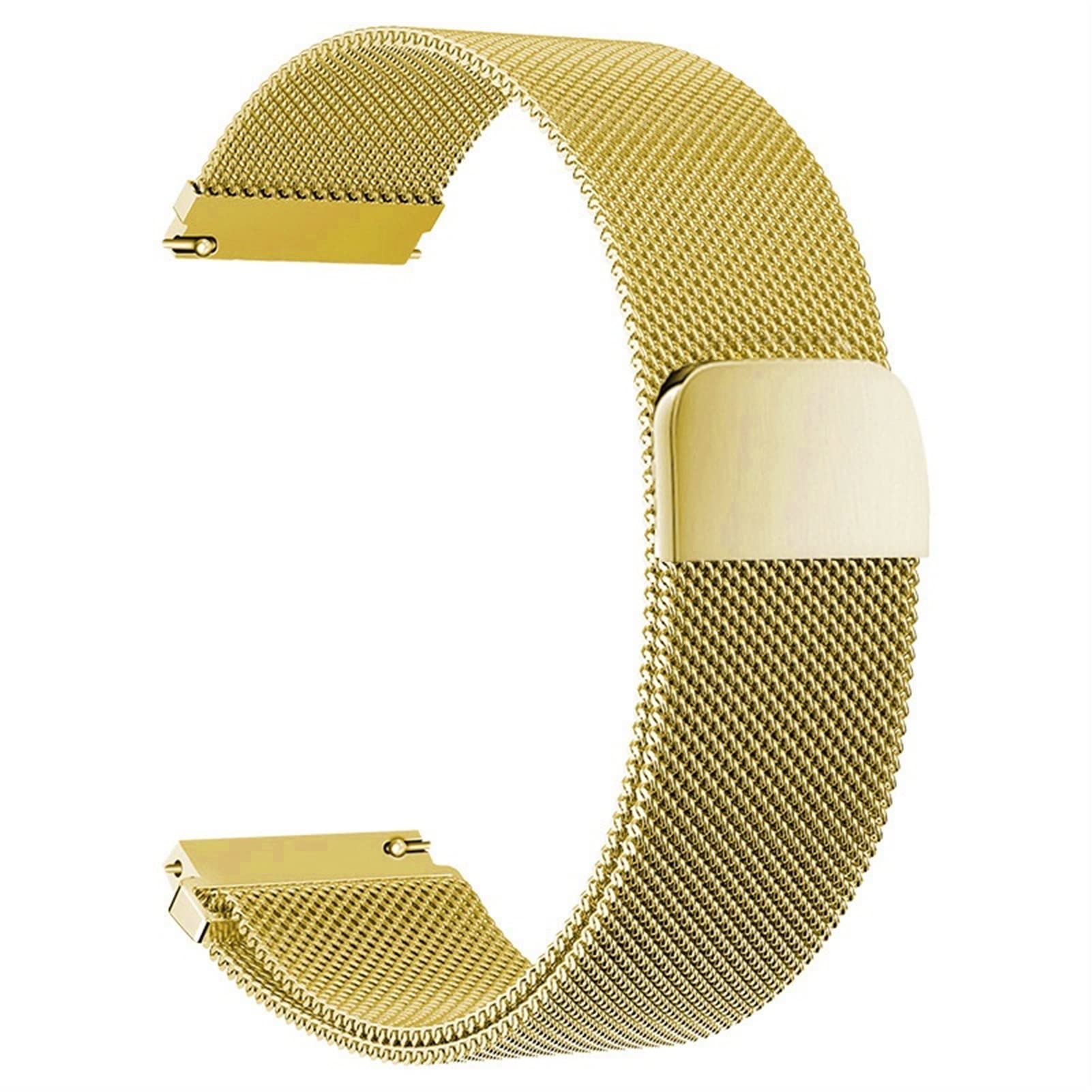 Overhil1s Men's Gold Stainless Steel Mesh Magnetic Clasp Watch Band Metal, Mesh Watch Bands With Quick Release Buckle 14Mm 16Mm 18 Mm 20Mm/22Mm 23Mm 24Mm, For And Wo Smartwatch Watches Replacet Band