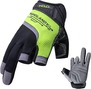 Framer Work Gloves,Fingerless Framing Gloves, Open-Finger Carpenters Gloves, High Dexterity, Performance Fit, Durable