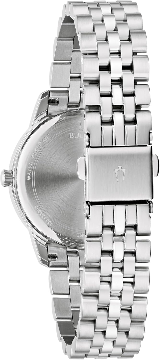 Bulova Ladies' Classic Diamond Two-Tone Gold Stainless Steel 3-Hand Calendar Date Quartz Watch - Image 3