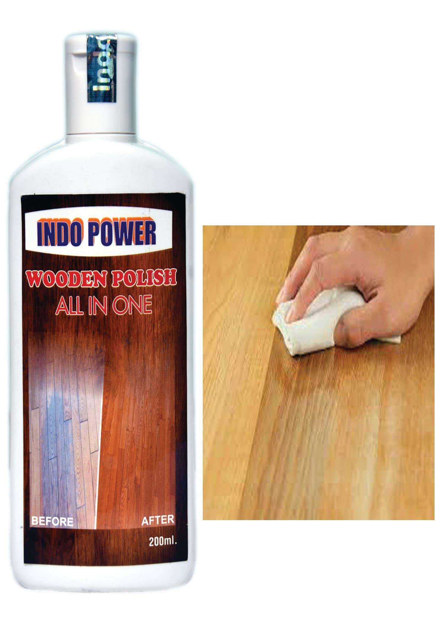 INDO POWER® J311-Wooden polish All In One 200ml. (B0B6PLBN6C) Amazon Price History, Amazon Price Tracker