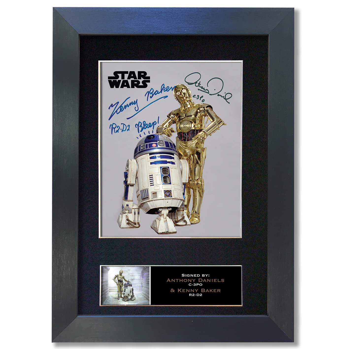 Star Wars Anthony Daniels & Kenny Baker C-3PO R2-D2 Signed Printed Autograph #844