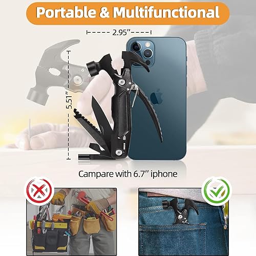 Miniatura 2 de Regalos navideños para hombres, martillo multiherramienta 15 en 1 de Navidad, elefante blanco, regalos de cumpleaños para hombres, papá, marido,