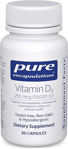 Miniatura 9 de Pure Encapsulations Vitamina D3 250 mcg 10000 UI  Suplemento para apoyar la salud de huesos articulaciones mamas próstatas corazón colon y salud