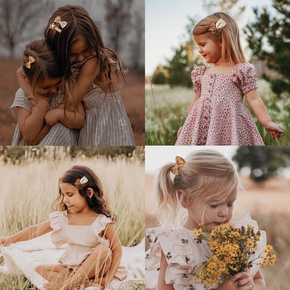 Pinzas para el pelo para niñas con lazo de flores, 19 piezas de pasadores de lino hechos a mano, accesorios para el cabello para niños pequeños, con un soporte y organizador para colgar lazos para el