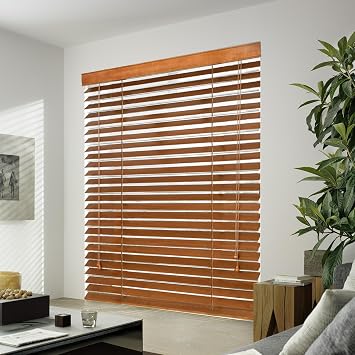 Indoor Wooden Blinds, Curtain Blinds, Solid Wood Blinds, Privacy Curtain Blinds, Light Filtering Blinds, Light and Heat Insulation, Easy to install-8024-M50107-20 * 64in51 * 163cmW*H