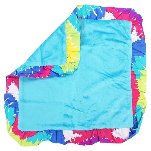 One Grace Place Terrific - Manta de teñido anudado, azul aguamarina, azul rey, morado, amarillo, verde, naranja, rosa, rojo y blanco