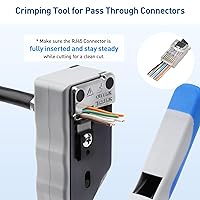 Vista 3 de Cable Matters Herramienta de Crimpado Modular Todo en Uno Ethernet Cat 8 (Herramienta de Crimpado Cat5 Cat6 Cat7 Cat8) para Conectores Pasantes