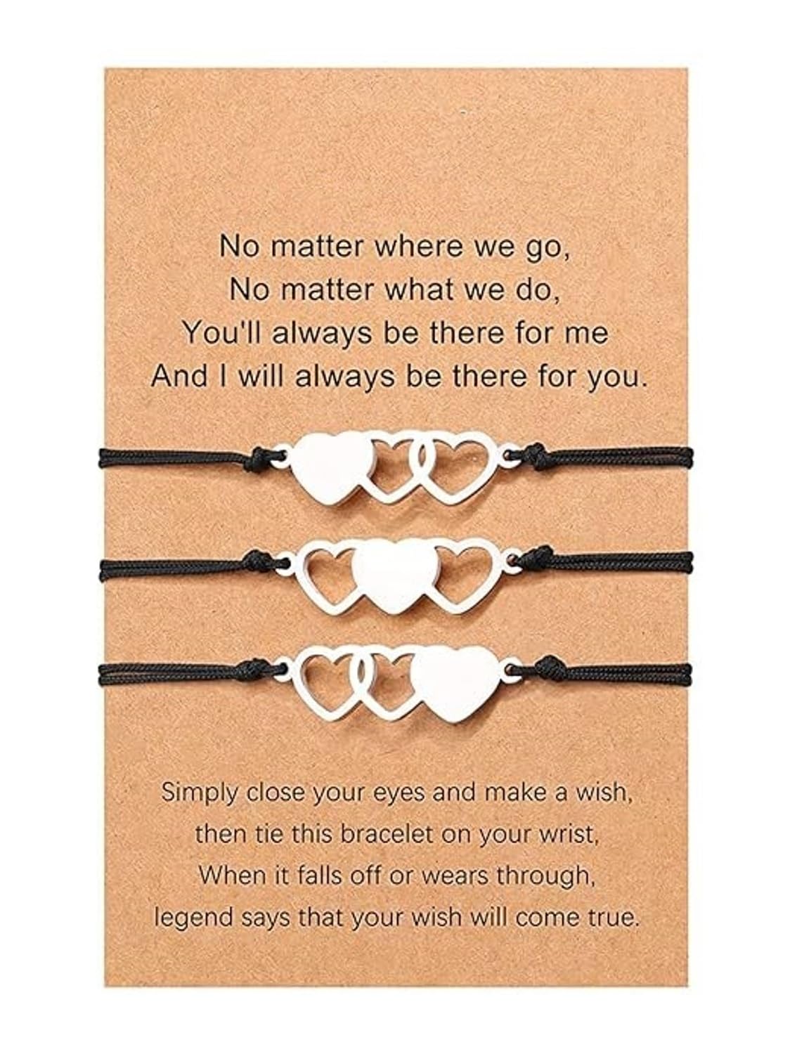 VR Creatives Bracelet for Women and Girls Fashion Silver Friendship Bracelets for Women Girls | Heart Shaped Friendship Bands Bracelet (B0CVDYYGRT) Amazon Price History, Amazon Price Tracker