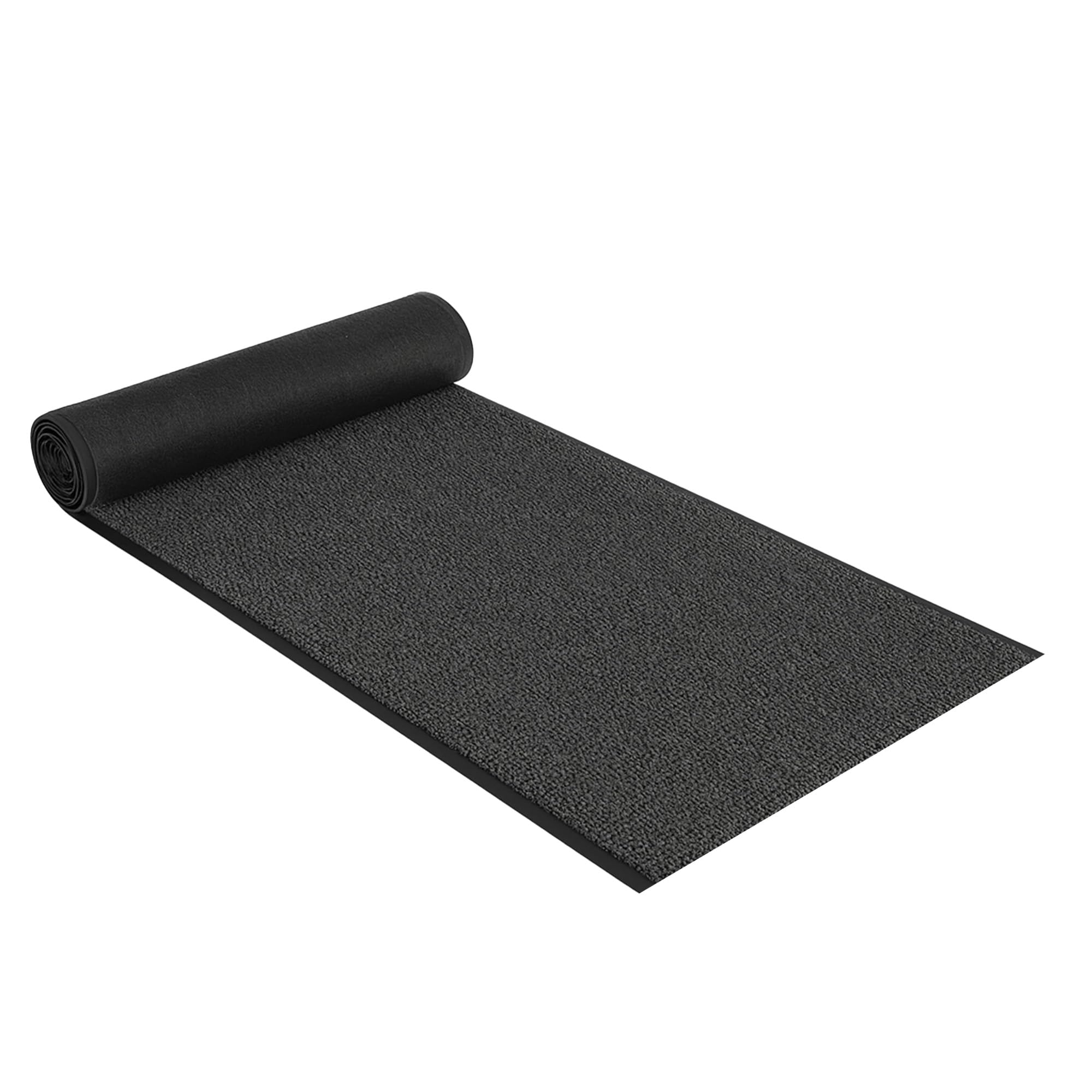 Schmutzfangmatte Anthrazit, 450x90 cm, Fußmatte rutschfest aus Polyamid, Schmutzfangläufer für innen und überdachten Außenbereich
