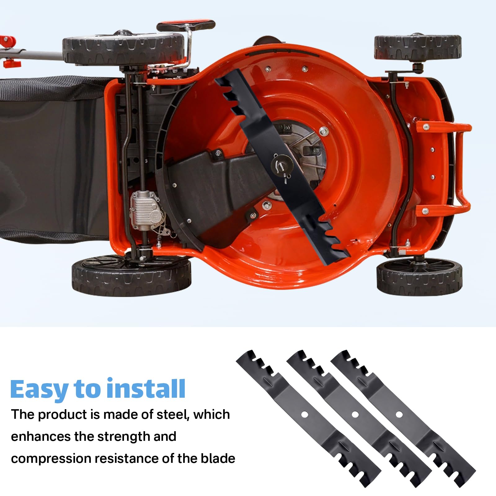 SuperDi Paquete de 3 cuchillas para cortacésped Toro Timecutter 112-9759-03 110-6837-03