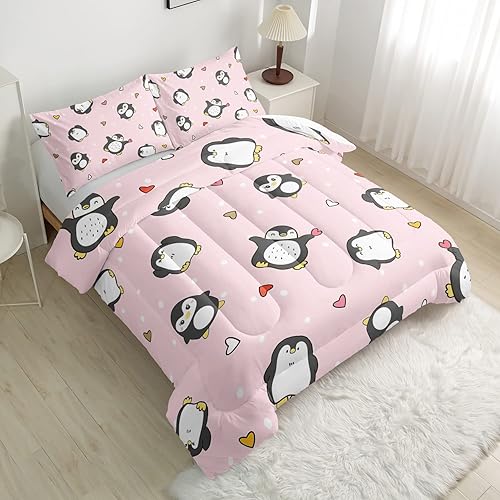 Miniatura 108 de CVHOUSE Juego de ropa de cama con diseño de panda, juego de edredón individual con panda y 2 fundas de almohada, lindo juego de colcha kawaii