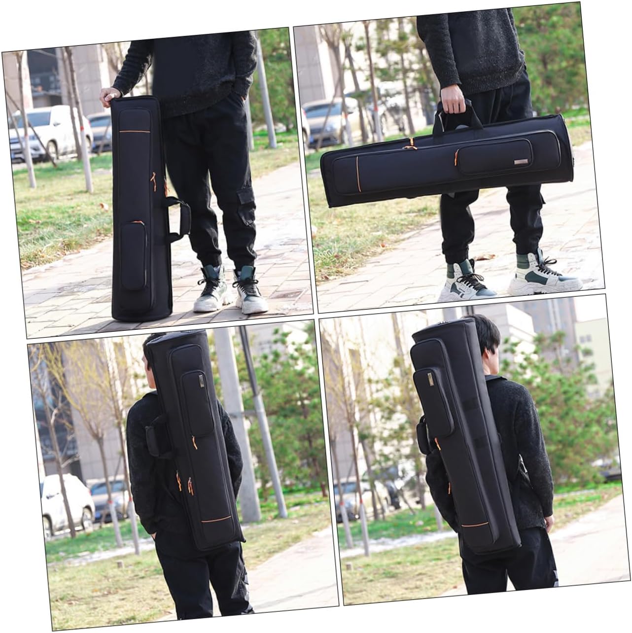 Toddmomy Oxford Cloth Trombone Storage Bag Durable Portable Case with Double Shoulder Design for Safe Transport of Musical Instruments
