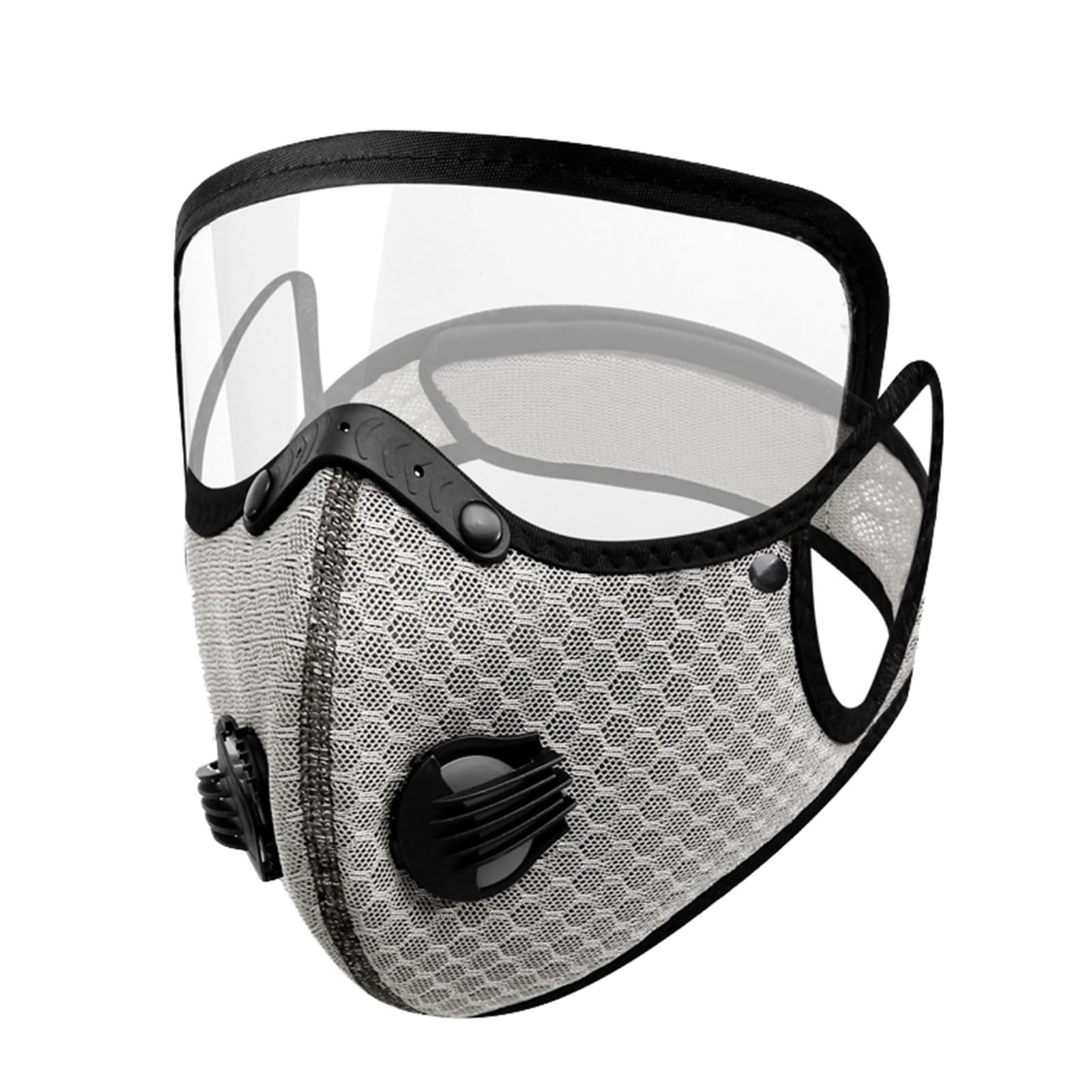 Multi-Purpose Face Shield with Anti-Fog Lens Filter - Washable Reusable Unisex Dust Mask, Gas Mask & Spray Paint Mask for Cycling, Outdoor Sports, Painting, Construction & Daily Use