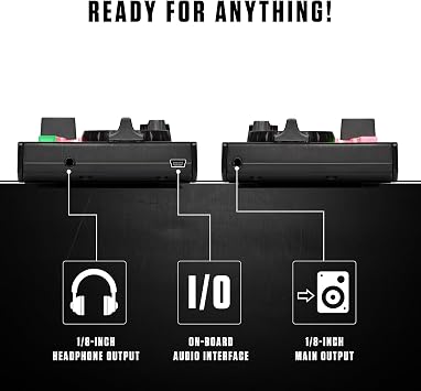 وحدة تحكم DJ مدمجة تعمل باللمس Numark DJ2GO2 مع طابقين وخلاط وواجهة صوتية وSerato Lite