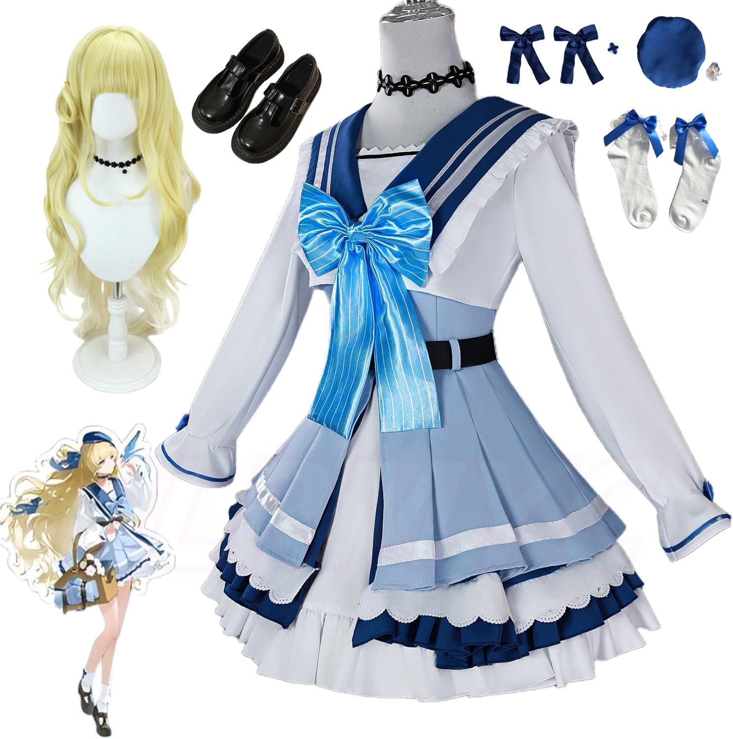 Amazon.co.jp: [JLRMYC] 鳴潮フィービーコスプレ衣装 制服 JK制服