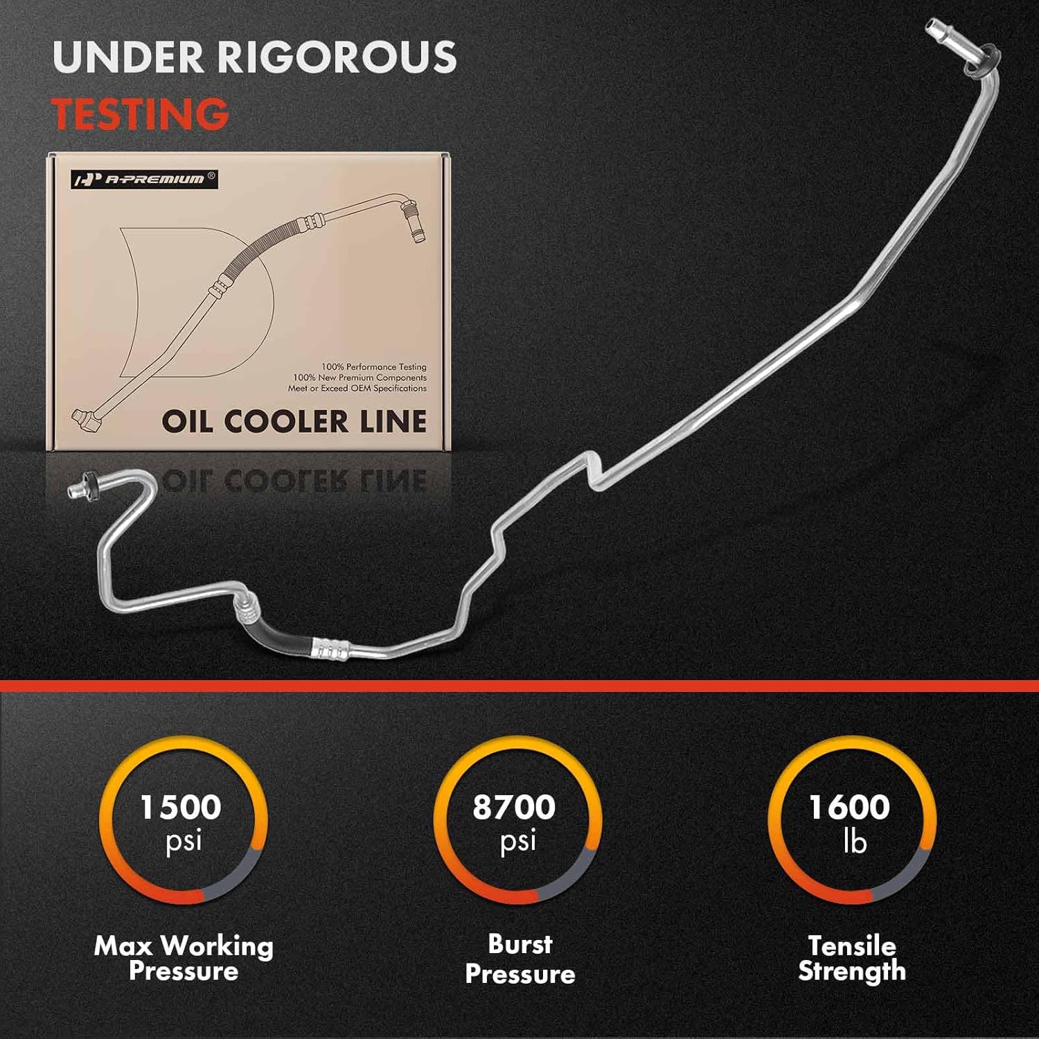 A-Premium Automatic Transmission Oil Cooler Line Hose Assembly Compatible with Hummer H3 2006-2010, H3T 2009-2010, Automatic Transmission