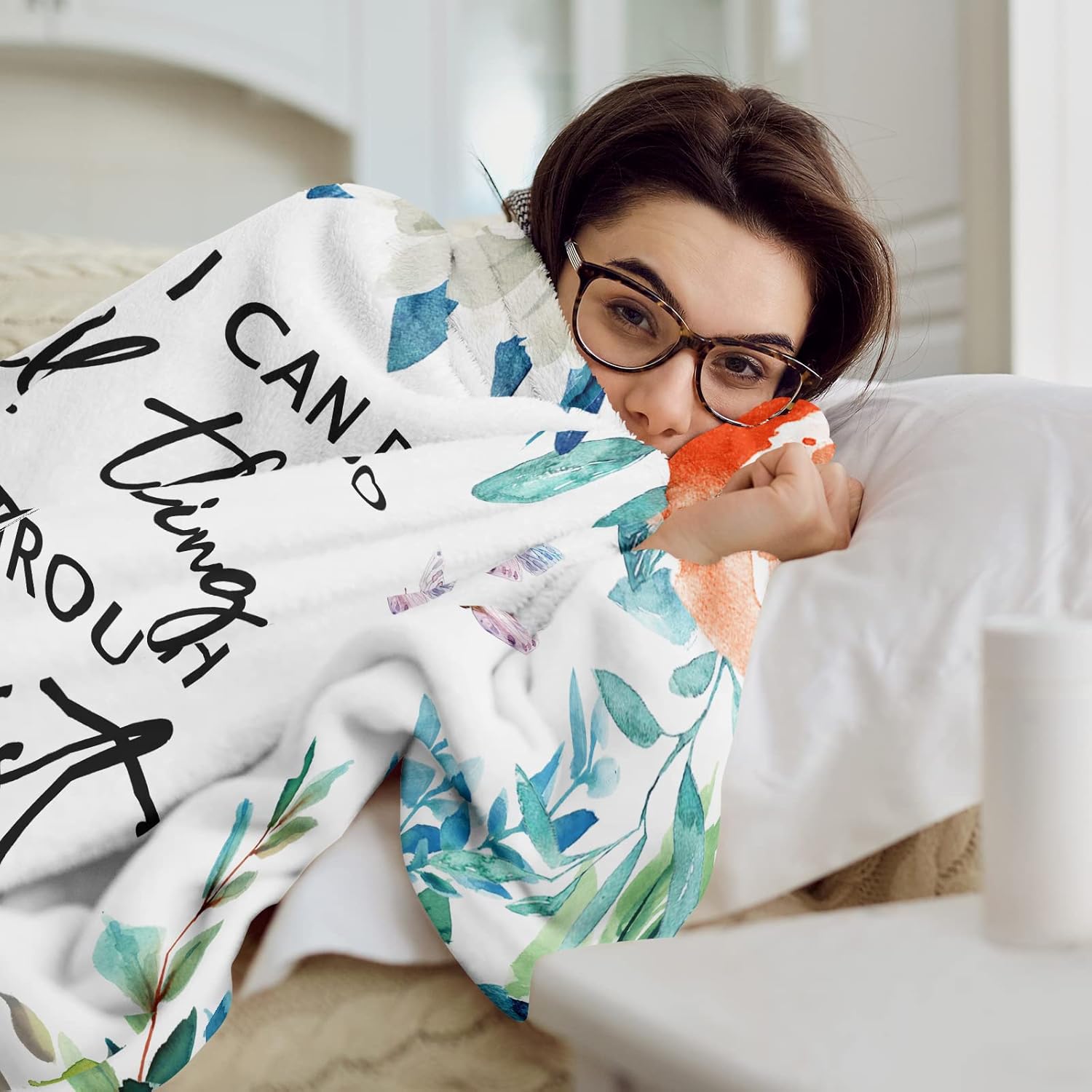 CUJUYO Christian Gifts for Women Blanket 60"x50", Inspirational Religious Gifts for Women Throw Blanket, Catholic Spiritual Gifts for Women, First Communion Gifts for Girls Catholic Blankets Throws - Image 5