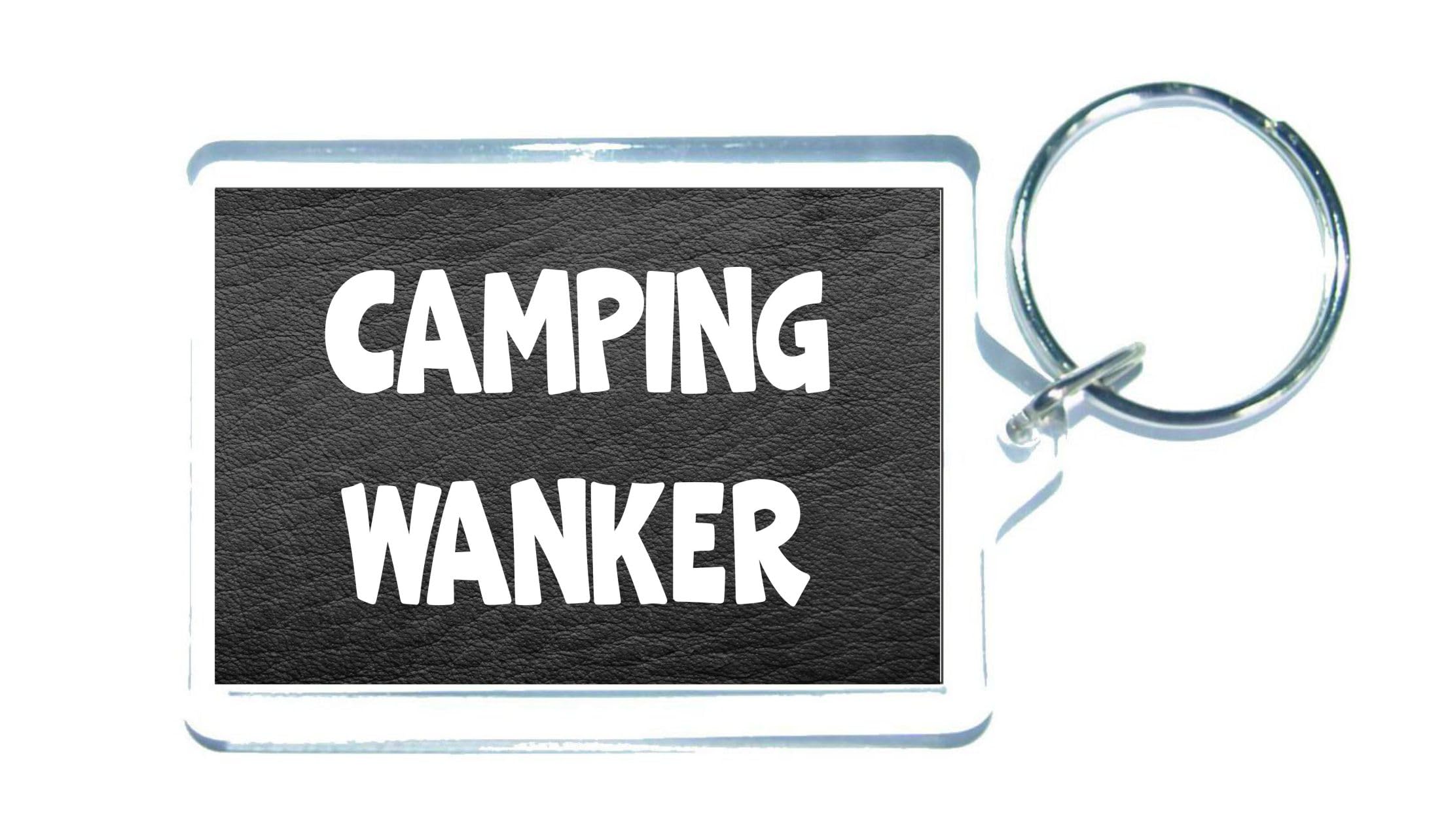 Decalarama Camping Keyring Gift – Camping Wanker - Fun Cute Cheeky Novelty Present
