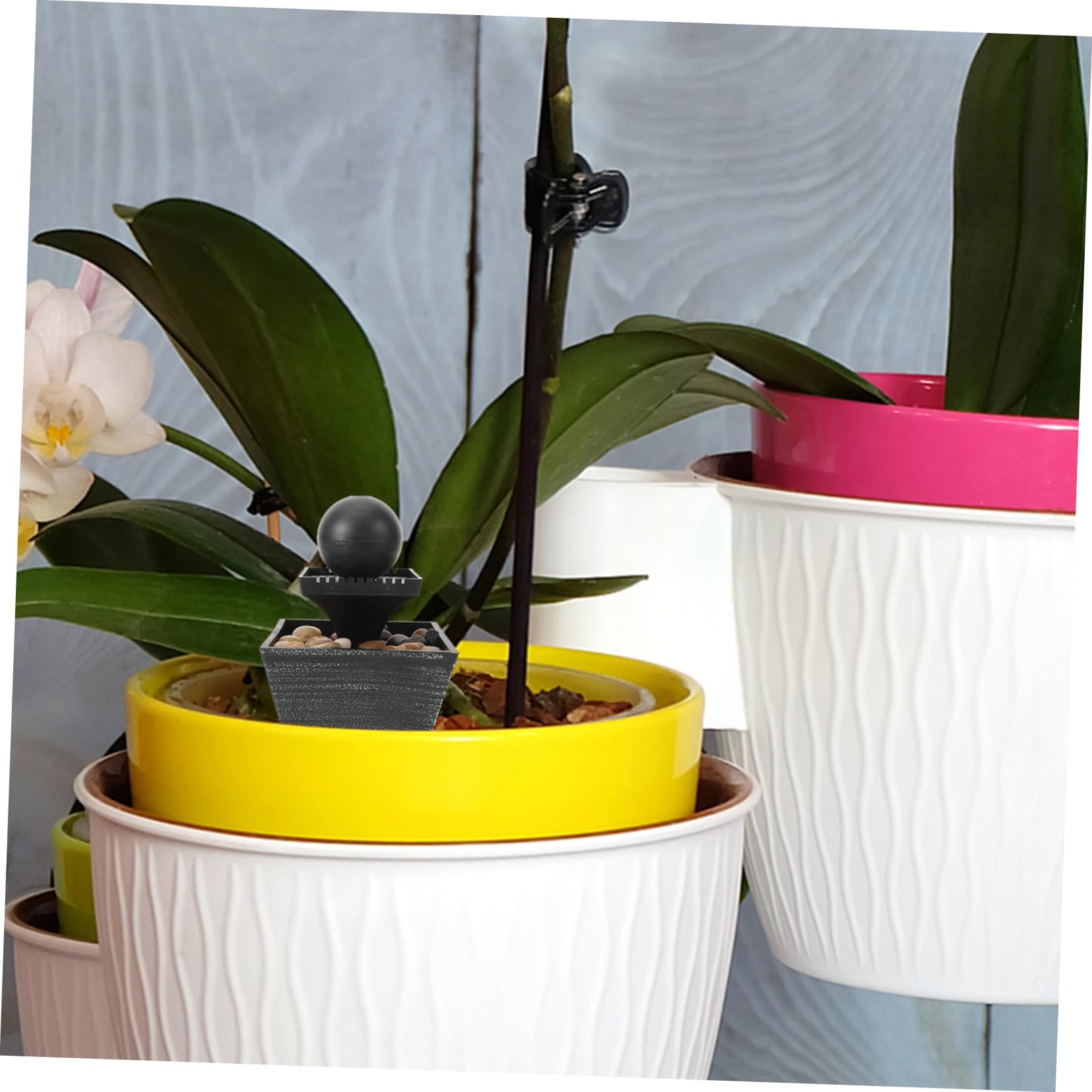 Fuente Decorativa de Agua de Mesa en Resina Negra Estilo Chino Pack de 2 Piezas Pequeña Fuente Zen para Decoración de Oficina y Hogar