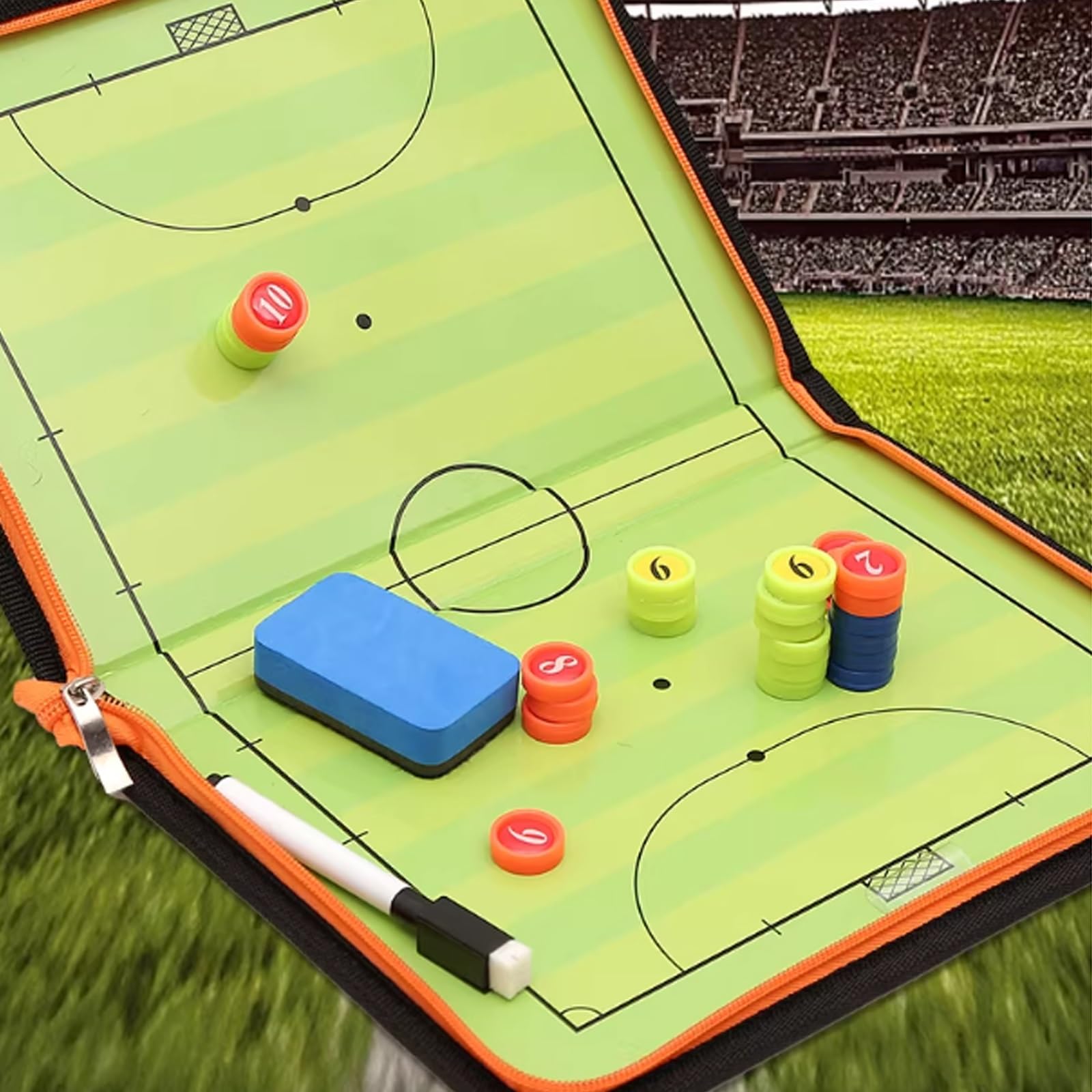 Tablica Taktyczna do Futsalu, Tablica dla Trenerów Futsalu, z Pisakiem na Bazie Wody, Łatwa do Ścierania I Pisania, Trwała I Przenośna, Wyjaśniania Strategii