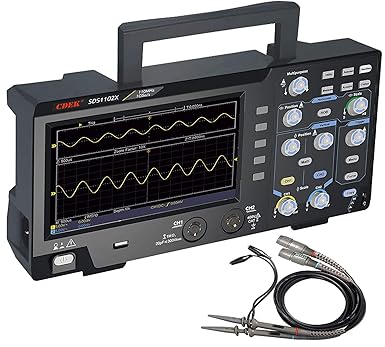 amiciSense 2 Channel Oscilloscope 110MHz Bandwidth 1GS Sampling Rate 7 LCD Display