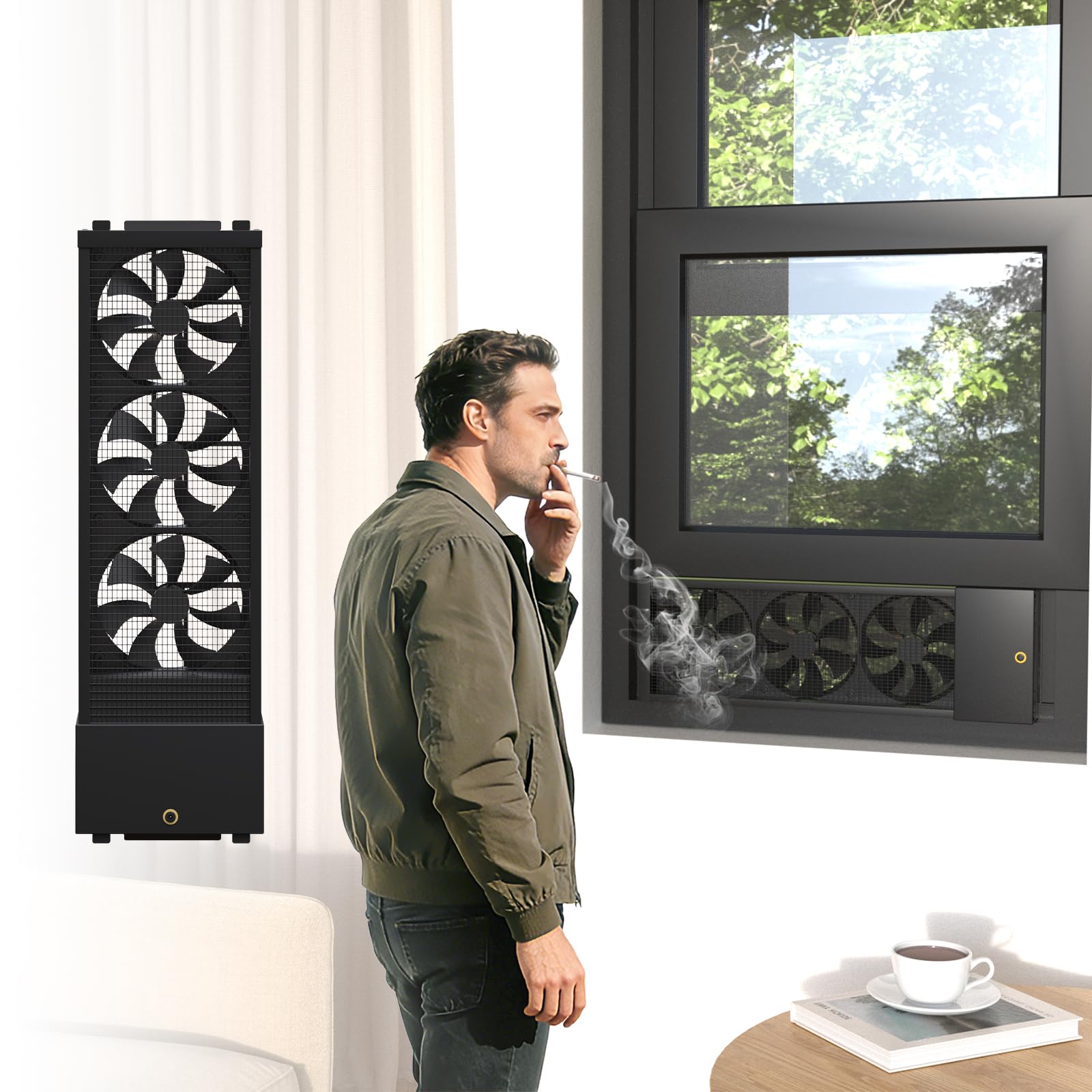 Vertical Window Fan for Sliding Windows (50~55cm/19.7~21.7in)