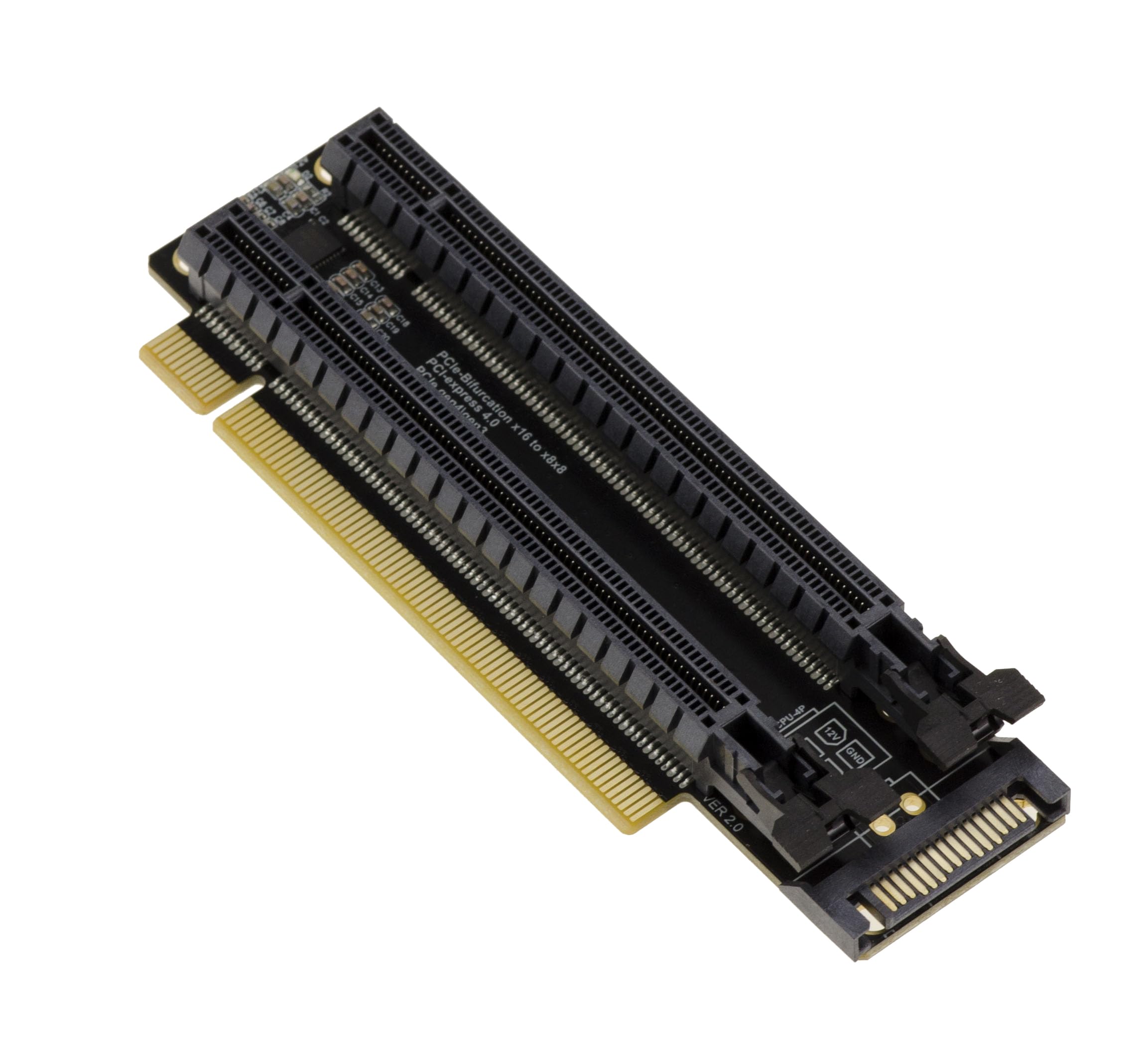 KALEA-INFORMATIQUE Riser PCIe Gen4 x16 vers 2 PCIe x8 90° Duplicateur