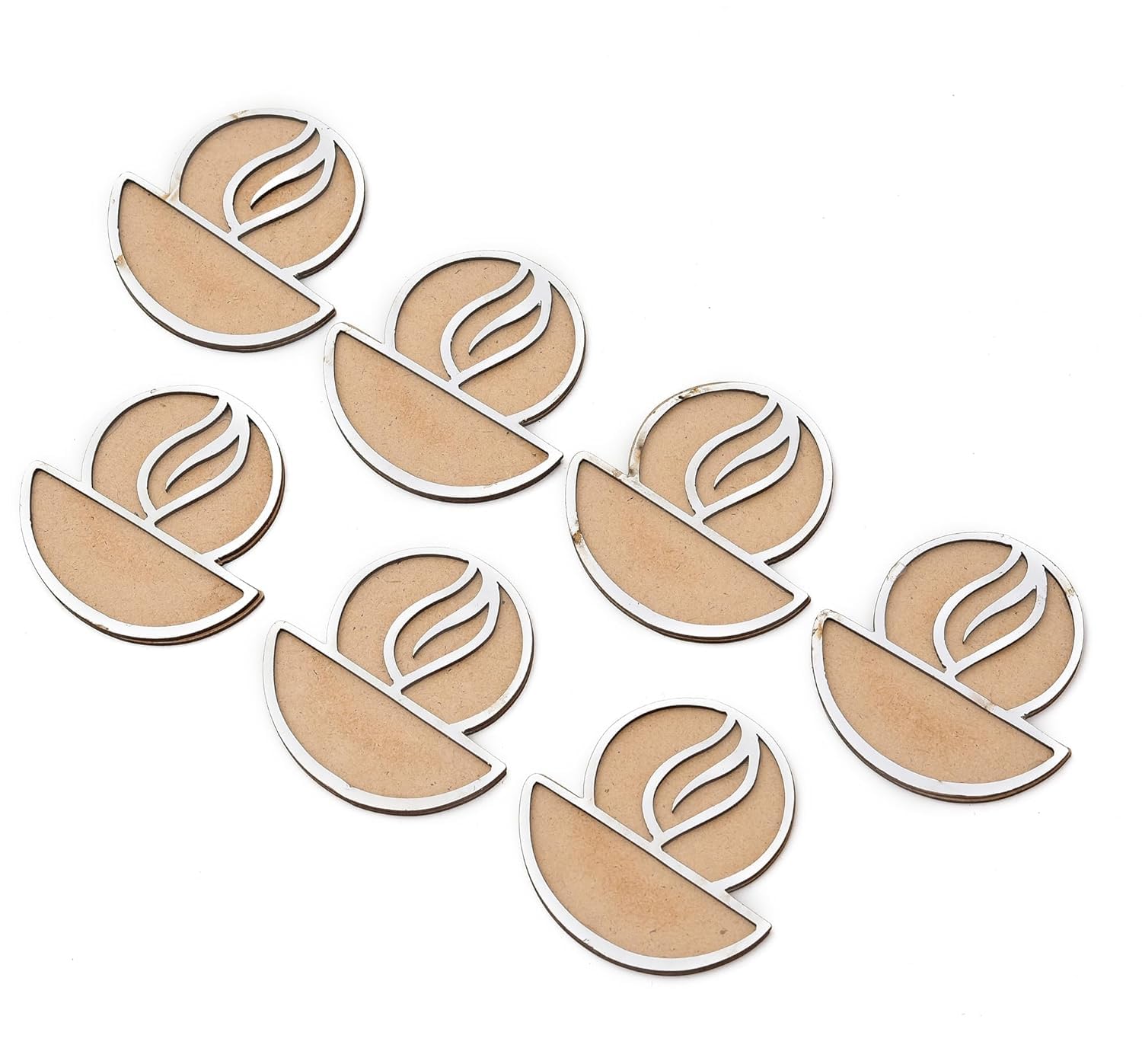 Haoser Pack of 12 Wooden Diwali Craft Cutouts – 2.7mm Pine MDF Swastik, Lotus, Feet & Diya Shapes for DIY Painting, Home Temple Wall Hanging, Festive Wedding Decoration & Rangoli Borders (3x3 Inch) (Deepak) 1