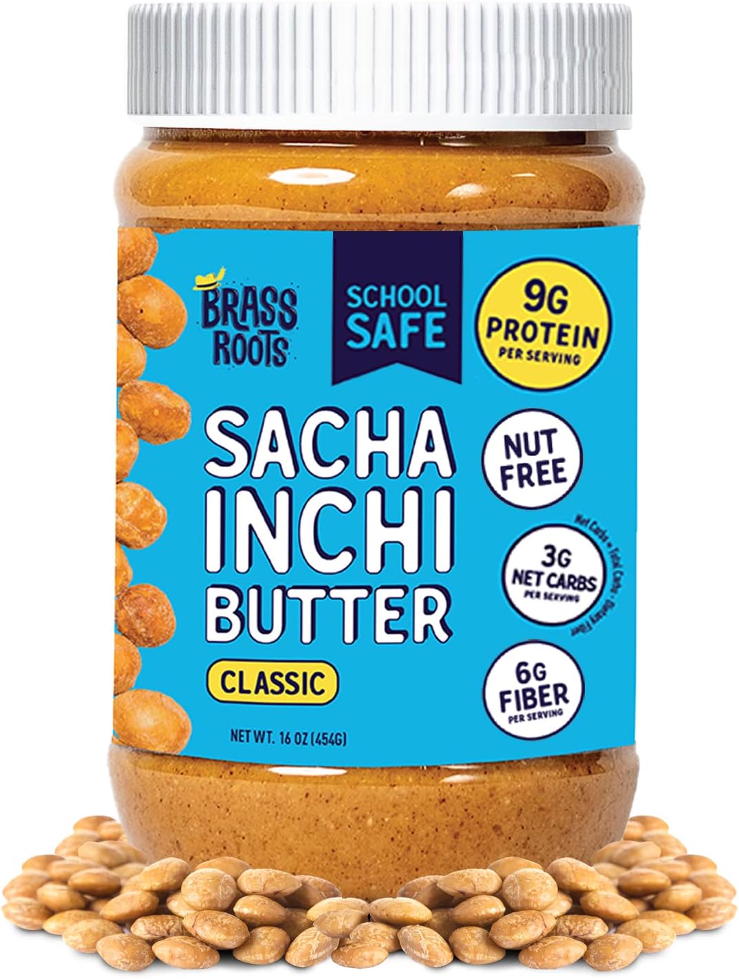 Brass Roots Organic Sacha Inchi Seed Butter | Keto, Paleo, Allergen Free, Low Fodmap (Classic)