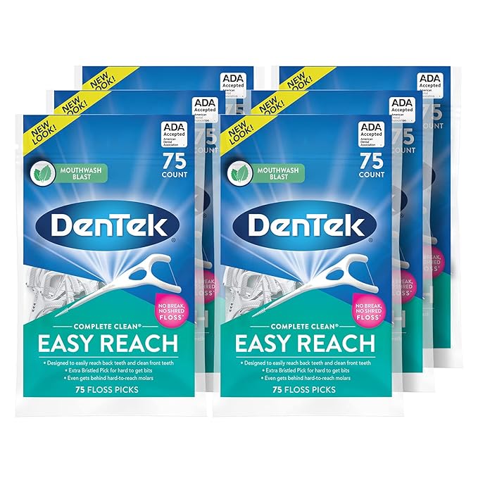 DenTek Comfort Clean Sensitive Gums Floss Picks, 75 Count