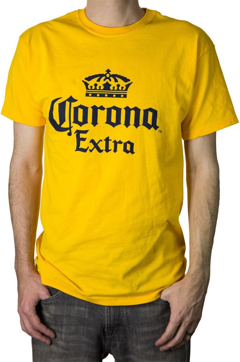 Calhoun Corona Extra Men's Crown Logo T-Shirt (Small, Gold