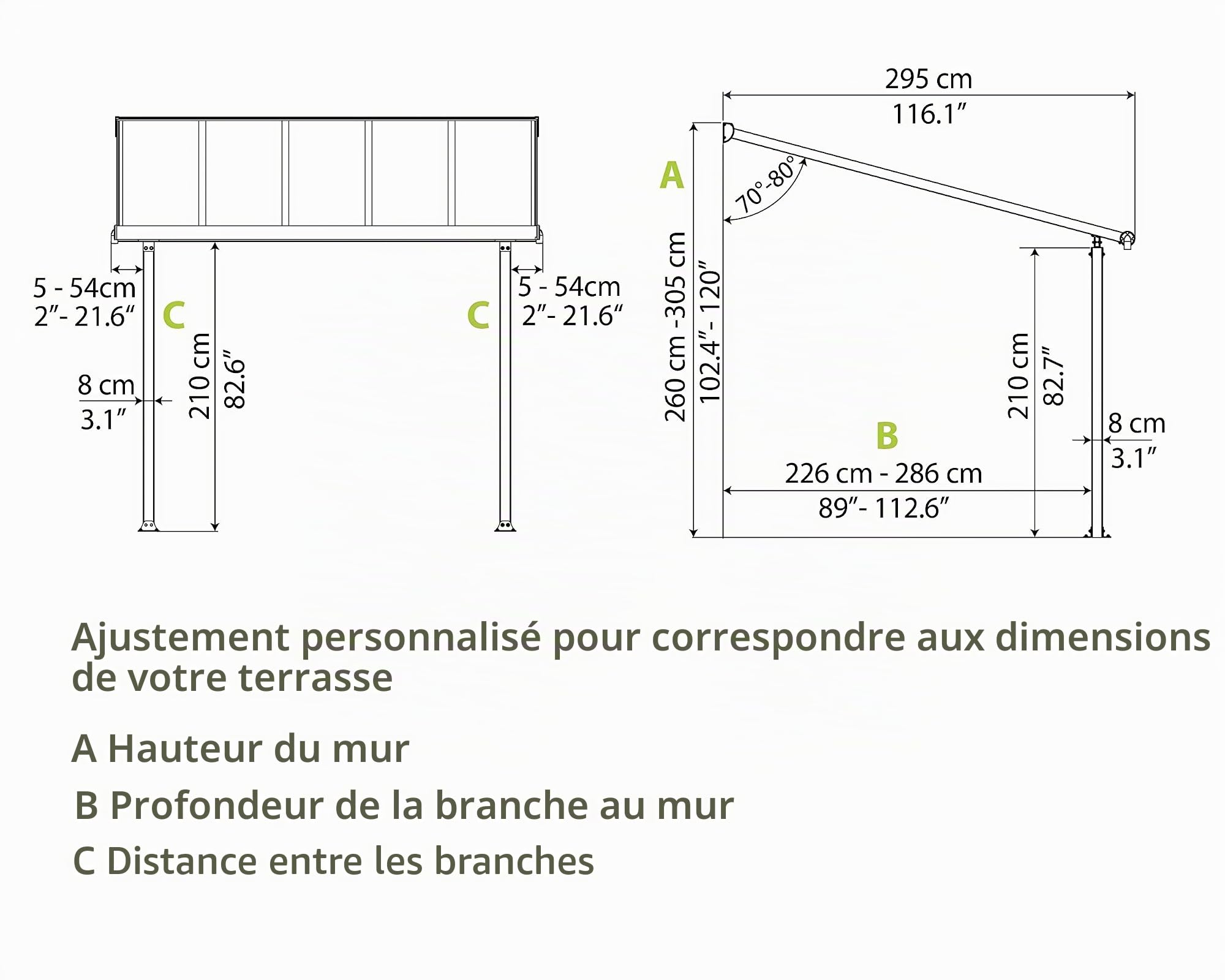 Canopia by Palram Pergola Olympia 16.4 m² en Aluminium Et Polycarbonate, Moderne & Élégante, pour Couvrir Une Terrasse Toute L’année (Gris)