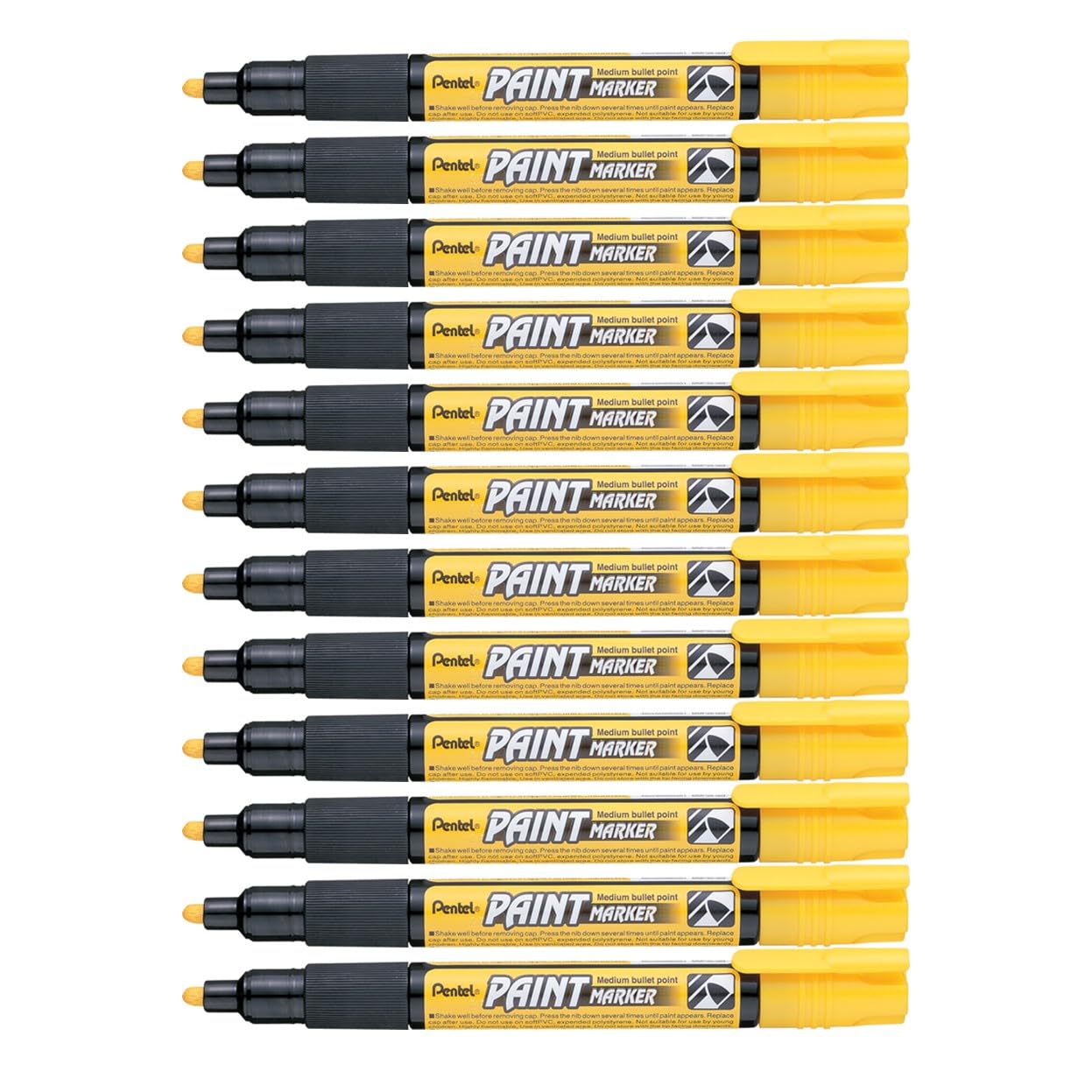 Pentel 4.0mm Bullet Point Cellulose Based Paint Permanent Vivid Colours Paint Marker - Yellow
