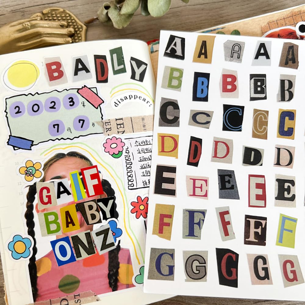 Amazon | 181pcs / 4枚 英語 アルファベット 数字 シンボル ラベル