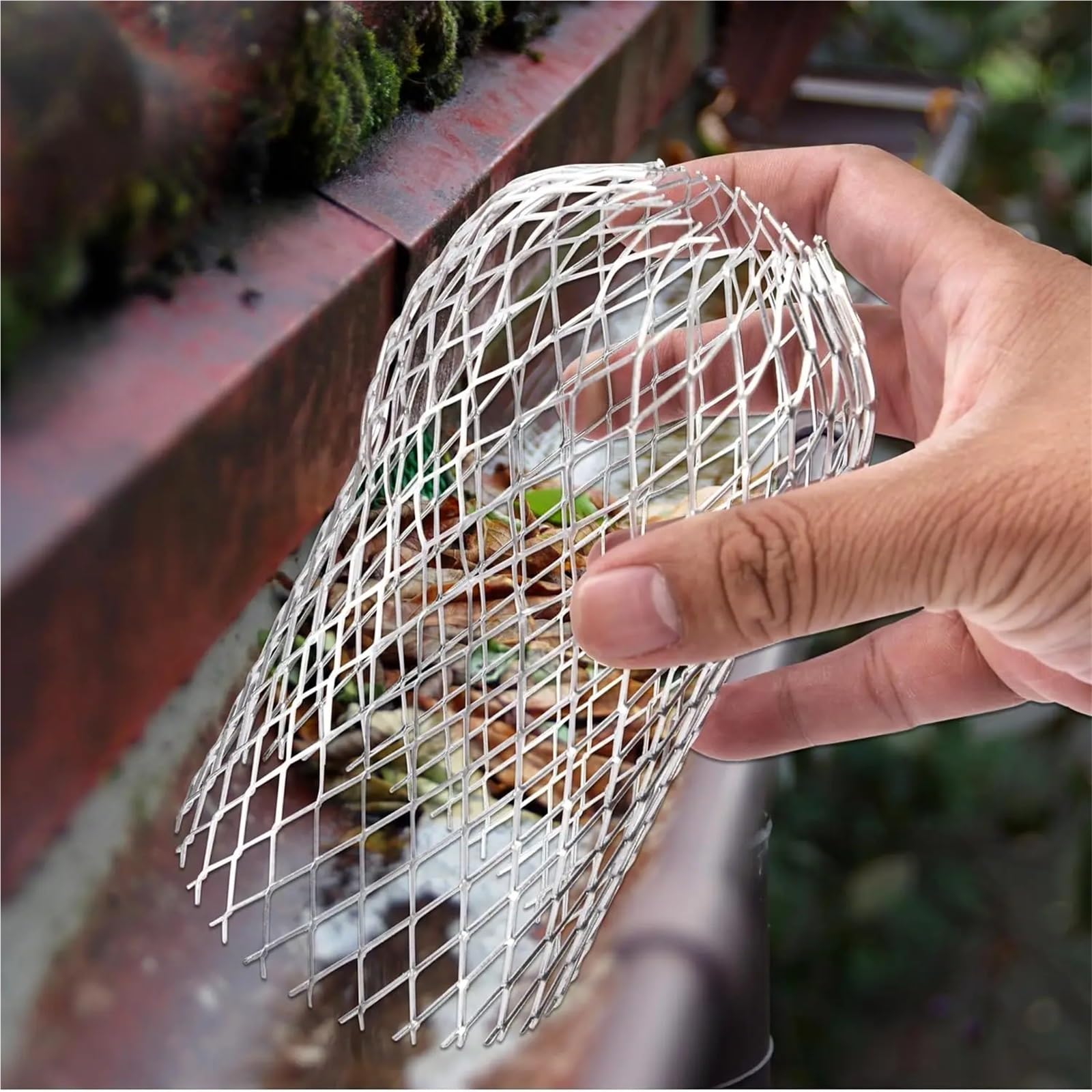 10 Uds filtro de aluminio Metal hoja canalón colador Protector bajante extensible para Canalones