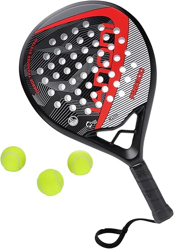 Miniatura 2 de IANONI Raqueta de pádel Superficie de Fibra de Carbono con Espuma EVA Memory Flex Core Padel Raquetas de Tenis Raqueta de Pádel
