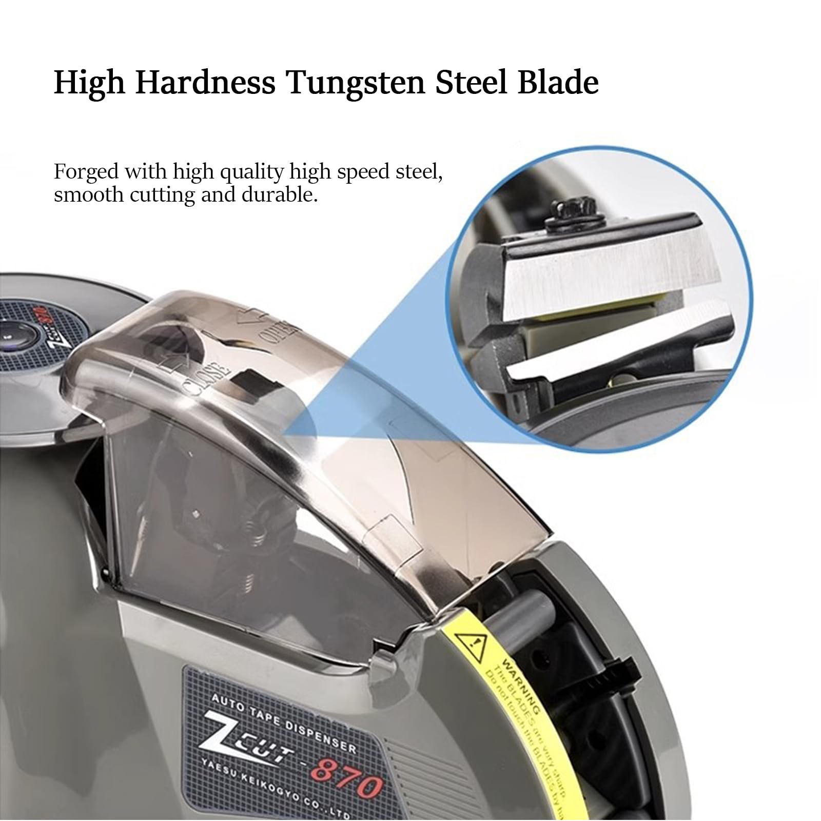 ZbOLi Taglierina per Dispenser Automatico di Nastro, Dispenser elettronico per Nastro a carosello, Macchina per l'imballaggio, Larghezza di Taglio 3-25 mm e Lunghezza di Taglio 15-70 mm, taglierina