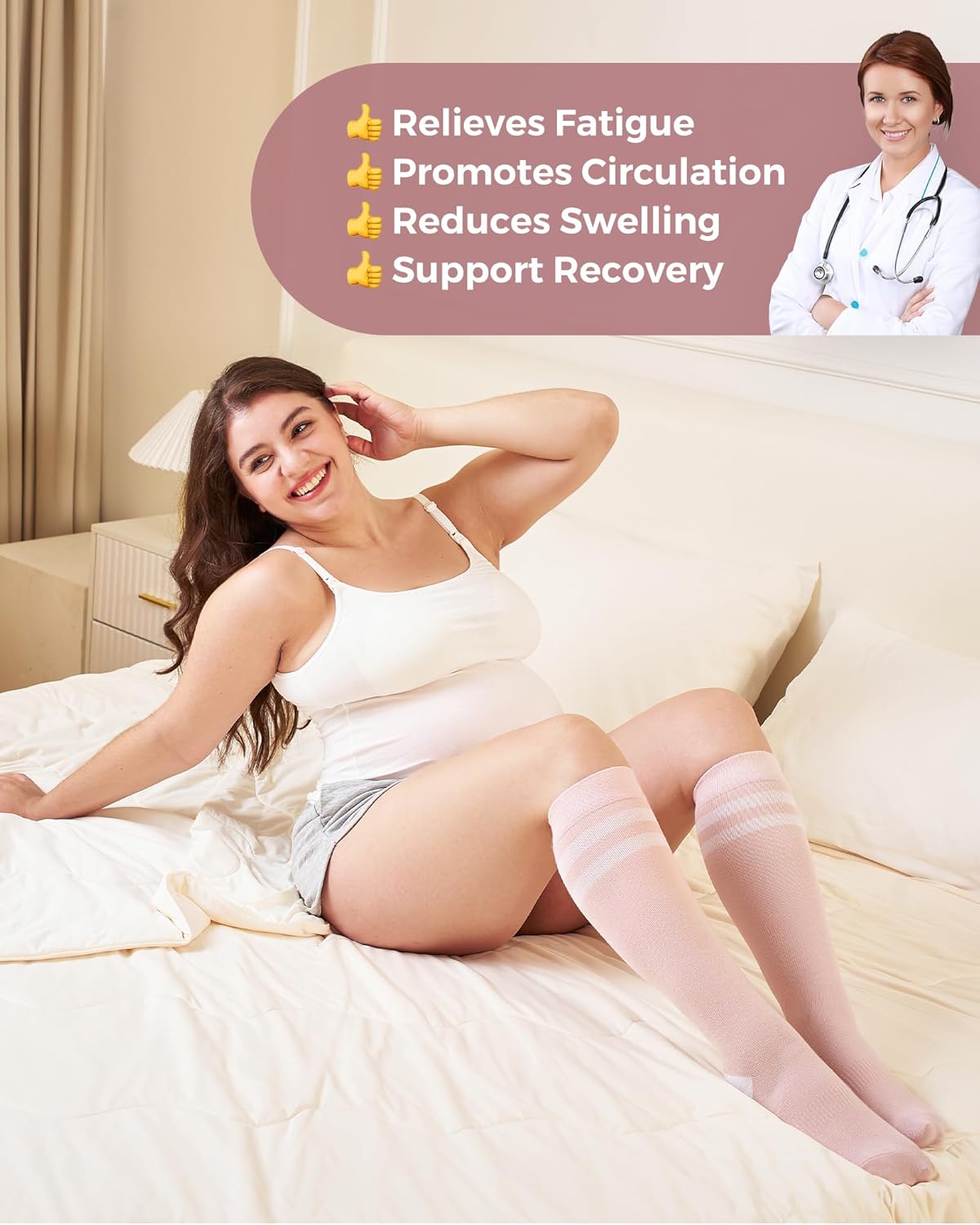 Momcozy Belly Band and Compression Socks for Pregnancy