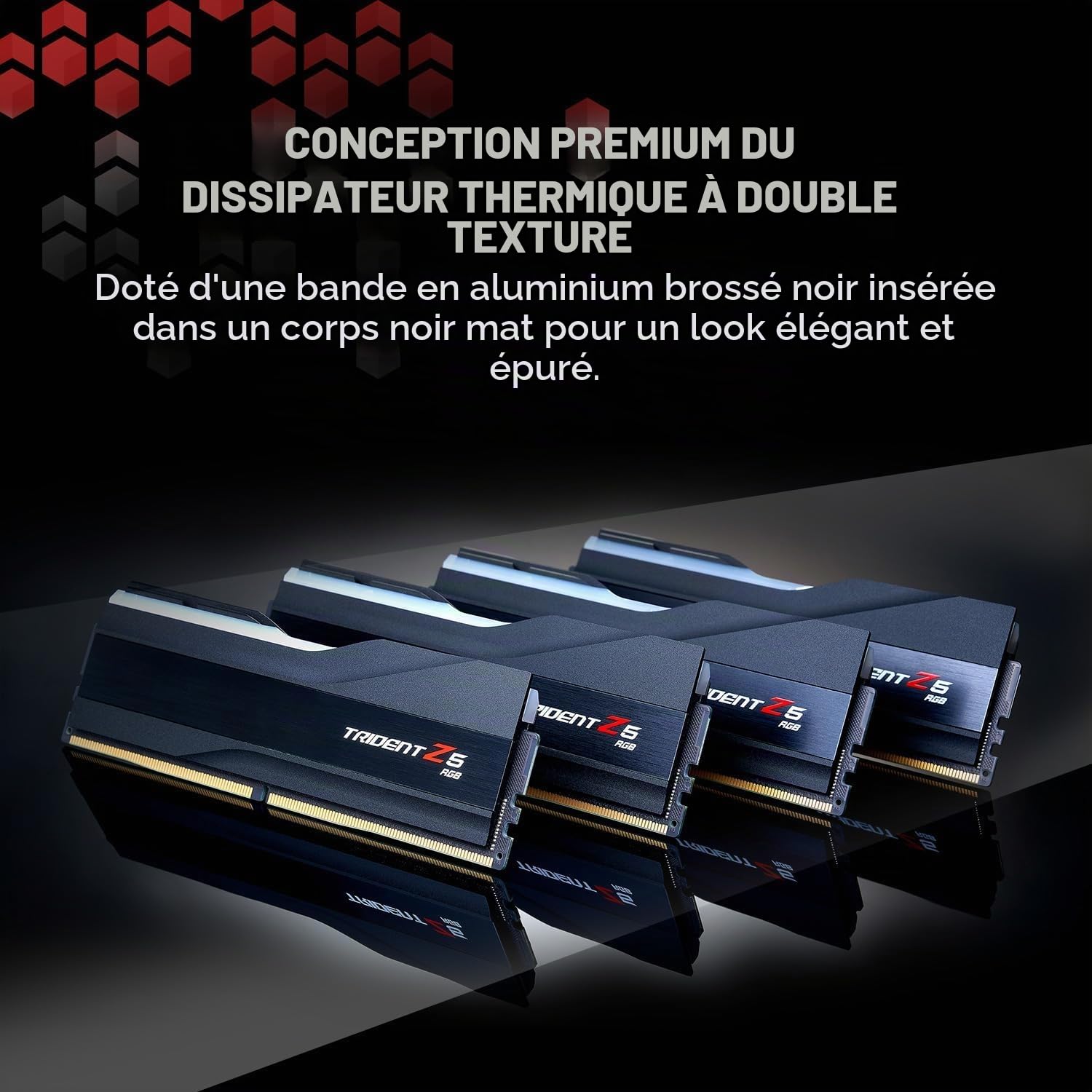 G.skill Trident Z5 Rgb - Ddr5 - Kit - 32gb: 2 X 16gb - Dimm 288-Pin - 6000 Mhz / Pc5-48000 - Cl30 - NoN-Ecc - Mattschwarz (f5-6000j3040f16gx2-Tz5rk)