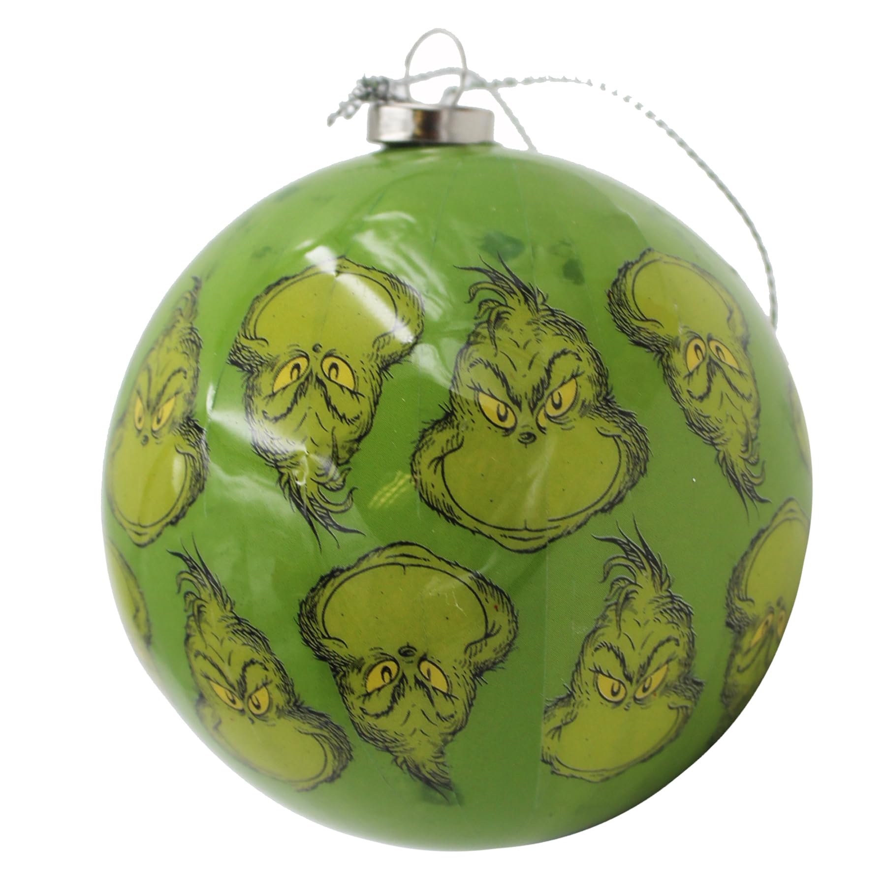 Widdle Gifts Green Grinch Faces Grinch Christmas Bauble Tree Decoration 9Cm Hanging Ornament (Green Grinch Faces)