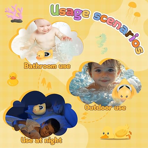 Miniatura 6 de Termómetro de baño para bebé con pantalla LED, juguete flotante de pato  Sensor de seguridad de agua 2 en 1 para bebés, alertas codificadas por