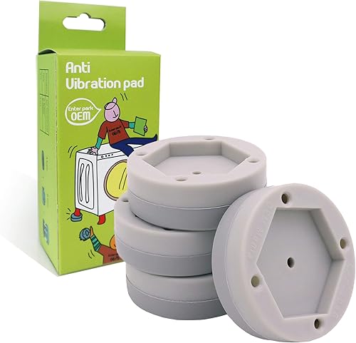 Enterpark - Juego de almohadillas antideslizantes de alta calidad y rentables para lavadora, secadora y muebles (juego de 4 almohadillas de goma con
