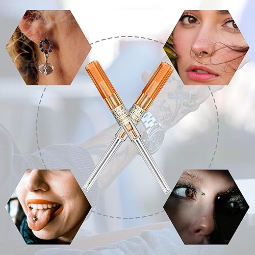 Miniatura 15 de Piercing de catéter mixto, 50 piezas, catéter de nariz de oreja 14G, 16G, 18G, 20G, 22G, herramientas de perforación hueco para labio, lengua