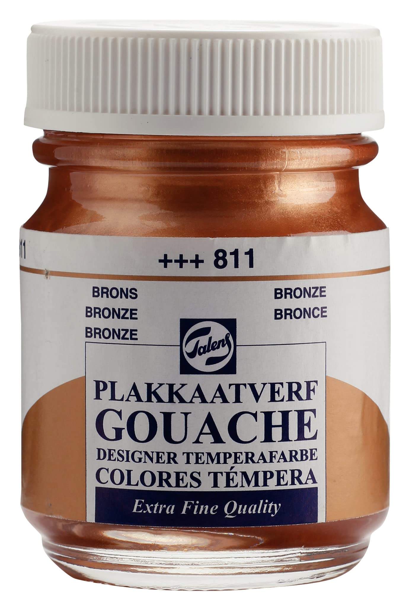 Talens Bronze Gouache Extra Fine Quality - 50 Ml 811 - Highly Pigmented Matt Finish Opaque And Reworkable Paint
