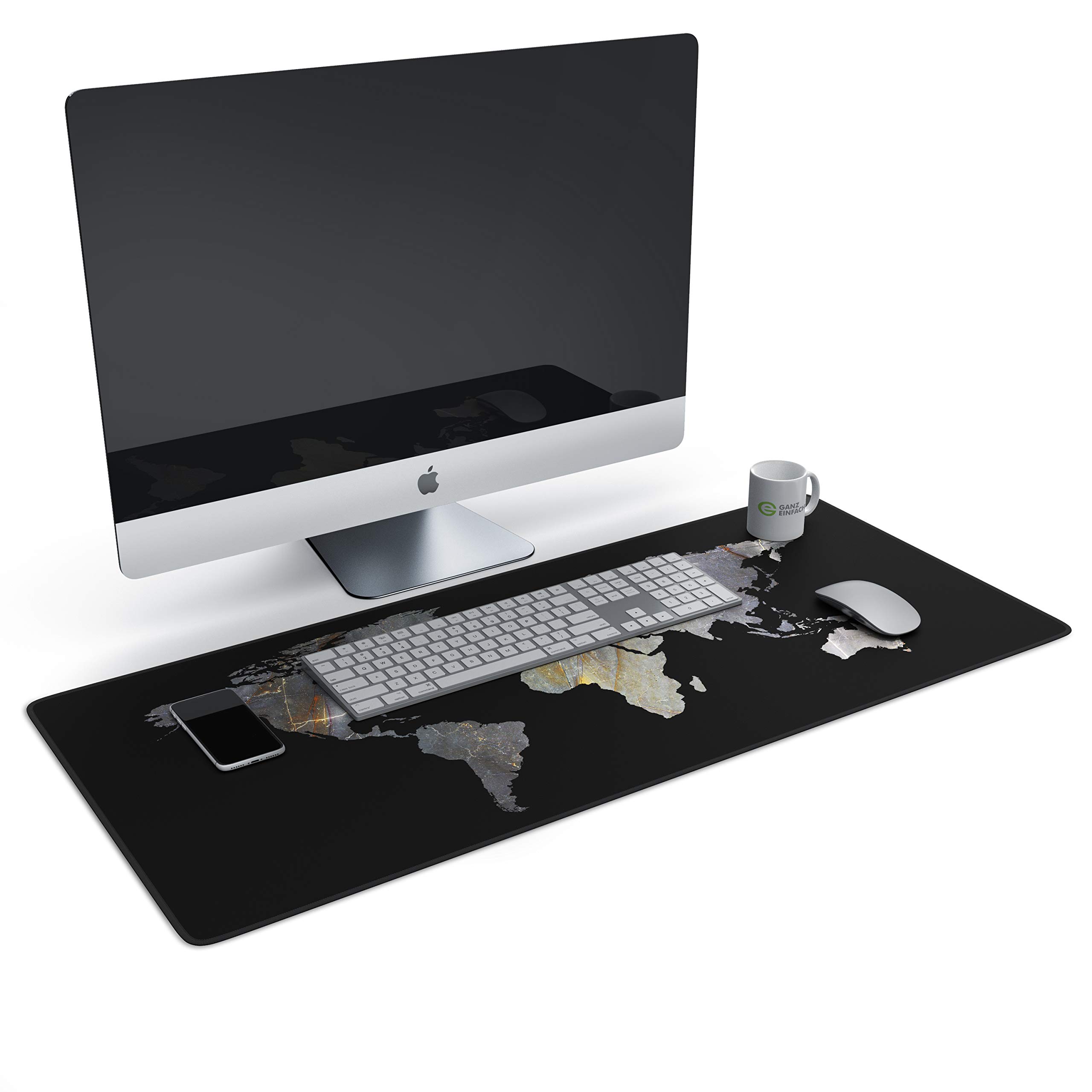CSL - Tappetino XXL per mouse da gioco in titanio, 900 x 400 mm, misura XL, grande – migliore precisione e velocità – per mouse e tastiera Roccat Razer Logitech