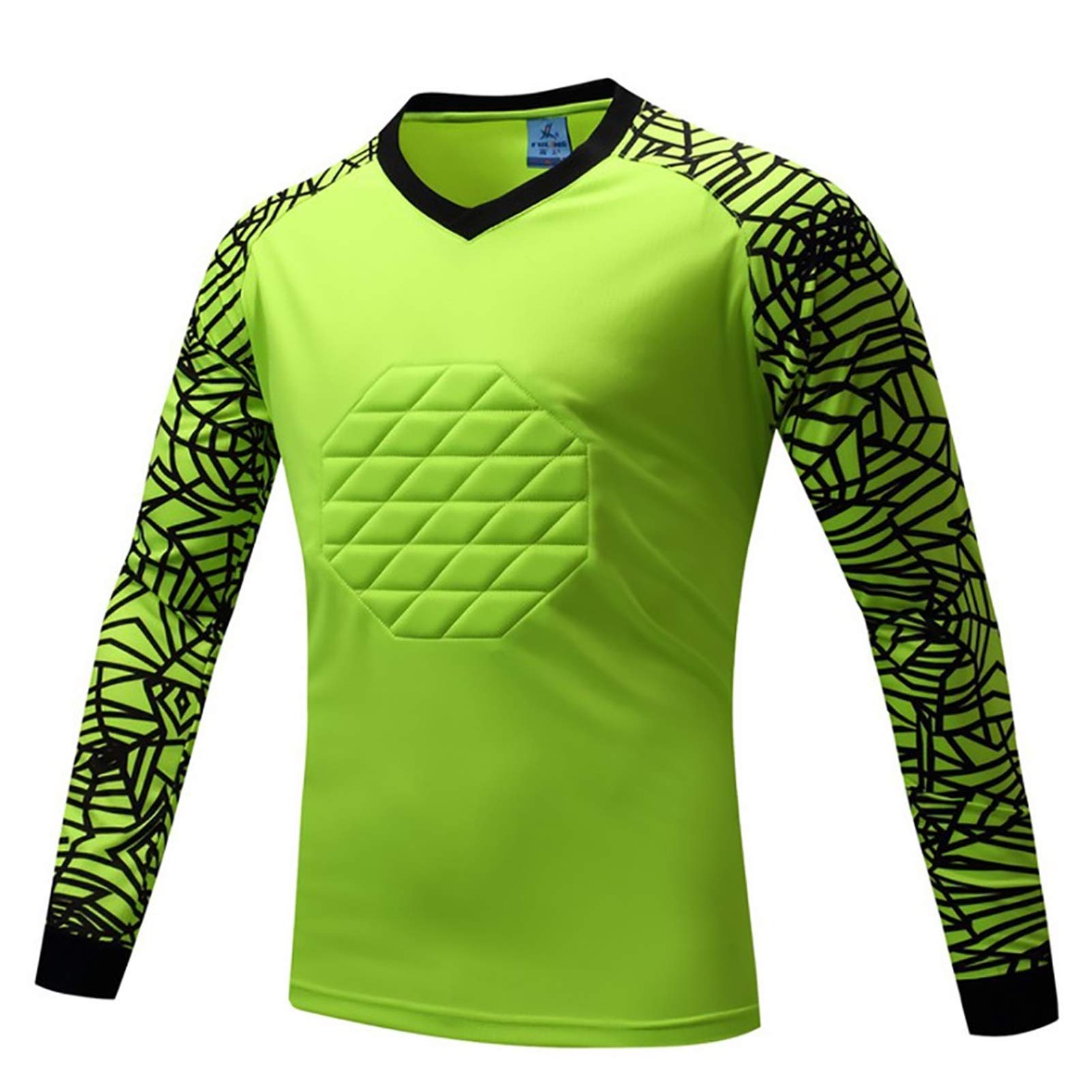Football Anti-Collision Ensemble Gardien But Rembourré Hauts + Pantalons 2 Pièces Protecteur Tenue (Color : Green, Size : M)