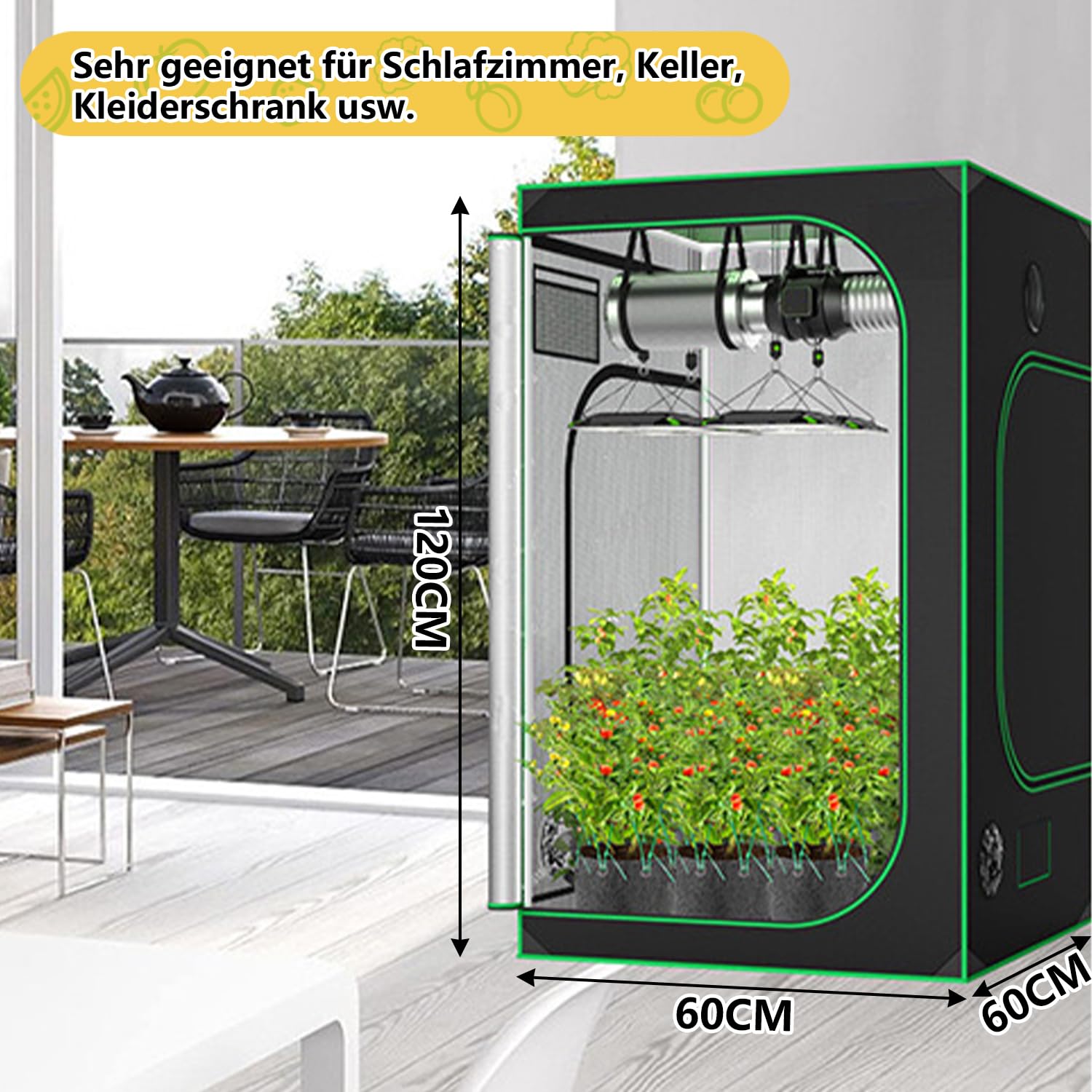 grow tent 60x60 Growzelt 60x60, mit Abnehmbaren Boden Tablett,Homebox -Lichtdicht und Wasserdicht, Grow Tent Ohne Sichtfenster, Growzelt für Homegrowing, Growset, Growschrank. Garten Choose Your Van:Promaster136 Fresh & Black - leather gear for gay men while its versatile use